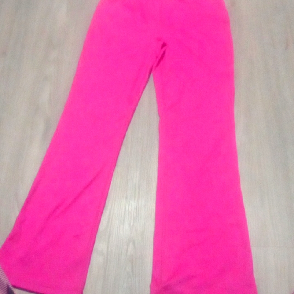 Girls Pink Flared Leggings